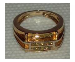 MENS YELLOW 14K GOLD & DIAMOND RING FOR SALE - $999 (BROOKLYN, NYC)