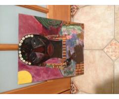 Haitian Voodoo Priestess Oil Painting Original