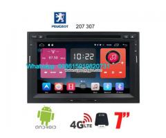 Peugeot 207 307 Car stereo navi 4G phone call sound adjustment AUX