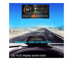 car hud display smart robot music bluetooth android GPS Voice Dialog Hand CV