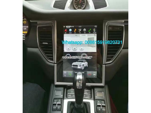 Porsche Macan radio GPS android Vertical screen New York Ads