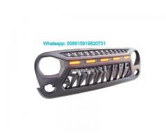 Jeep Wrangler JK JL Front Grill Bumper upper grill LED Light