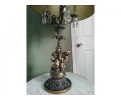 Round Marble Table/Lamp w/Cherubs for sale - $350 (Bayside, NY)