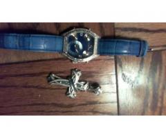 real gold cross 14k 37 gram and iceman watch 7carrot for Sale - $1600 (queen, NYC)