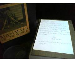 On Sale Mammals Of The World Book by Johns Hopkins w/ Letter From Author - $50 (Brooklyn, NYC)
