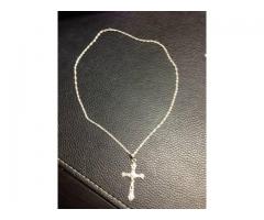 silver chain with cross for sale - $50 (queens, NYC)