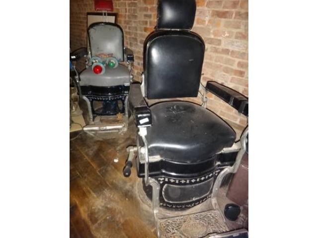 Original Antique Set Of 4 Koken Barber Chairs For Sale 2499