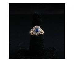 Antique Victorian Rose Cut Diamonds with Large Sapphire Center for Sale - $3000 (Massapequa, NY)