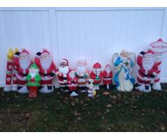 Blow molds santas snowmen nativity nutcrackers elves for sale - (Nassau county, long island, NY)