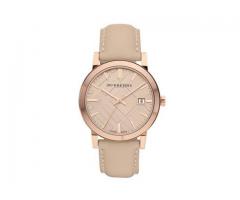 Brand new women's Burberry watch Swiss Nude leather strap 34mm BU9109 for Sale - $450 (Chelsea, NYC)