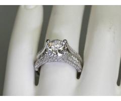 4.50 CT ROUND CERTIFIED DIAMOND E SI1 18K GOLD ENGAGEMENT RING for Sale - $11500 (NYC)