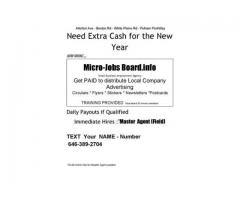 Micro-Job Board currently Hiring Part-time Master Agent - (Bronx, NYC)
