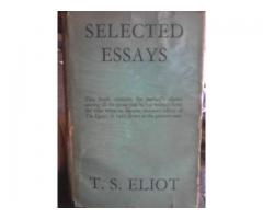 RARE BOOK SELECTED ESSAYS OF TS ELIOT AUTOGRAPHED - $300 (Chelsea)