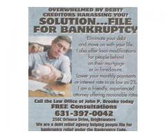 Lowest Chapter 7 Bankruptcy Fees - Work Done Exclusively by an Attorney - (Long Island, NY)