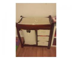 Baby Changing table solid wood with pad for sale - $45 (Elmhurst, NYC)