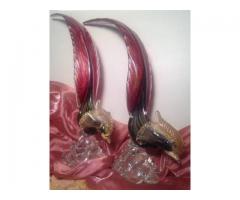 PAIR OF MURANO GLASS ROOSTERS, MID-CENTURY. VINTAGE 1950's for Sale - $185 (Manhattan, NYC)