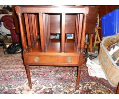 Custom Mahogany Canterbury End Table Night Stand for sale 18"Wx15"Dx27.5"H - $295 (Dobbs Ferry, NY)
