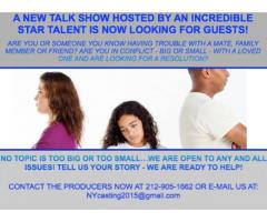 TV TALK: IS YOUR RELATIONSHIP IN NEED OF A SUPERNANNY? GUESTS WANTED - (NYC)