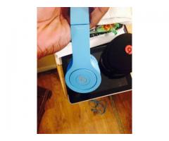 dre beats solo headphones for sale baby blue - $120 (Queens)