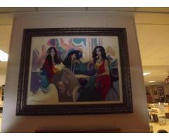 Issac Maimon "Gossiping Girls" A One Of A Kind Original Oil/Acrylic - $3500 (Westmoreland, NY)