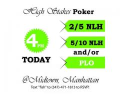 2/5, 5/10 NLHE Poker in Midtown