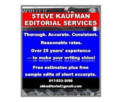 Superb WRITER EDITOR PROOFREADER AVAIL - (Gramercy, NYC)