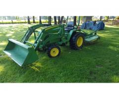 2005 John Deere 790 Diesel Tractor With Front End Loader and Rear Mower