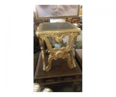 GOLD SOLID WOOD TABLE WITH MARBLE TOP FOR SALE - $299 (BROOKLYN)