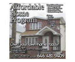 Affordable Home Program OWN YOUR OWN HOME: LOW DOWN PAYMENT - (NYC)