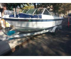 18F THOMPSON BOAT WITH TRAILER - $1500 (bronx, NYC)