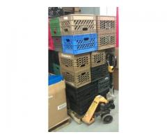 MILK CRATES: 60 crates, 19*13*11, sturdy, black - $240 (Long Island City)