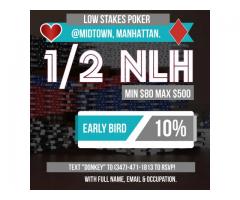 Midtown Low Stakes No Limit Hold’em poker: Clean & Safe